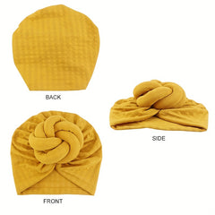 Twisted Turban Cap Solid Hijab Hat Elastic Head Wrap Ramadan Headscarf
