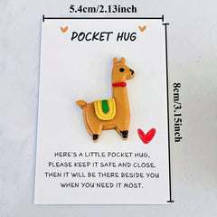 6pcs 12pcs Mixed Pocket Hug Animal Bag Charms Love Care Party Gift