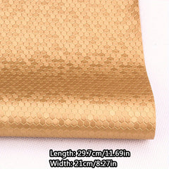 A4 PVC Honeycomb Pattern Leather Fabric