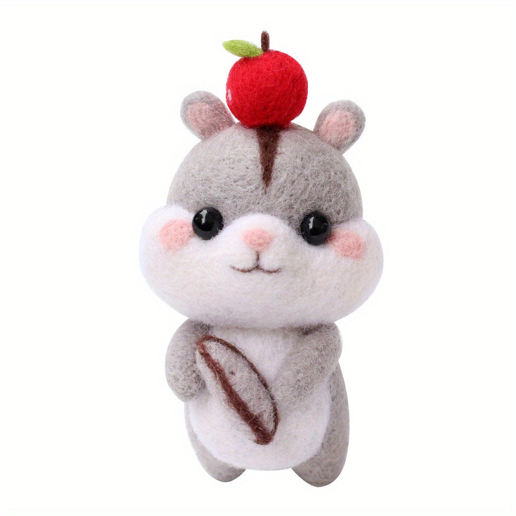 Hamster Toy Wool Felting Set DIY Material Package 6 Styles