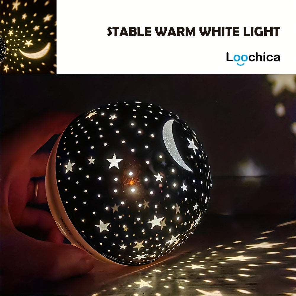 Magical Starry Night Changing Night Light Projector for Kids 1-14