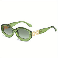 Y2K Oval Sunglasses Gradient Photo Booth Props Glasses UV400