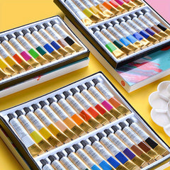 12/18/24 Color Acrylic Paint Set, 12ml Waterproof Pigments
