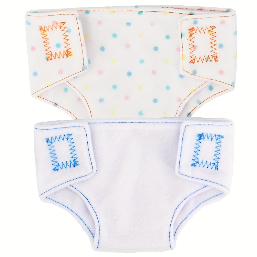 Set of 3 Baby Doll Underwear & Bibs - Fits 14-18 Inch Dolls - Assorted Colors