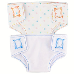 Set of 3 Baby Doll Underwear & Bibs - Fits 14-18 Inch Dolls - Assorted Colors