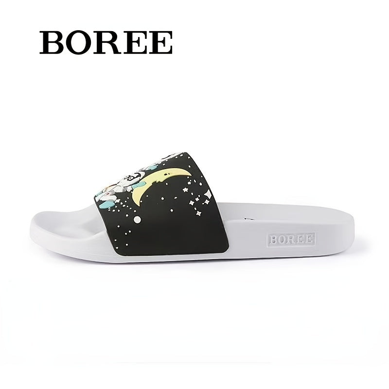 BOREE Astronaut Printed Slippers Non slip Breathable Indoor Home Shoes