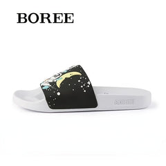 BOREE Astronaut Printed Slippers Non slip Breathable Indoor Home Shoes