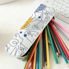 Large Capacity Pencil Case Zippered Pen Storage Bag for School Supplies
