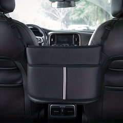 1pc Leather Car Handbag Holders Between Seats Organizer Bag