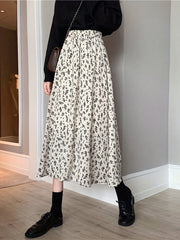 Floral Print Elastic Waist Skirt for Spring & Summer