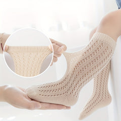 Baby Mesh Knee High Socks Breathable Bow Socks for Girls