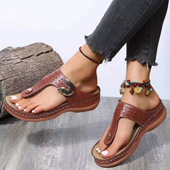 Women's Wedge Flip Flops Soft Sole Non Slip Slides