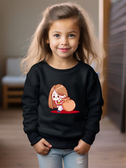 Christmas Anime Girl & Gift Print Sweatshirt