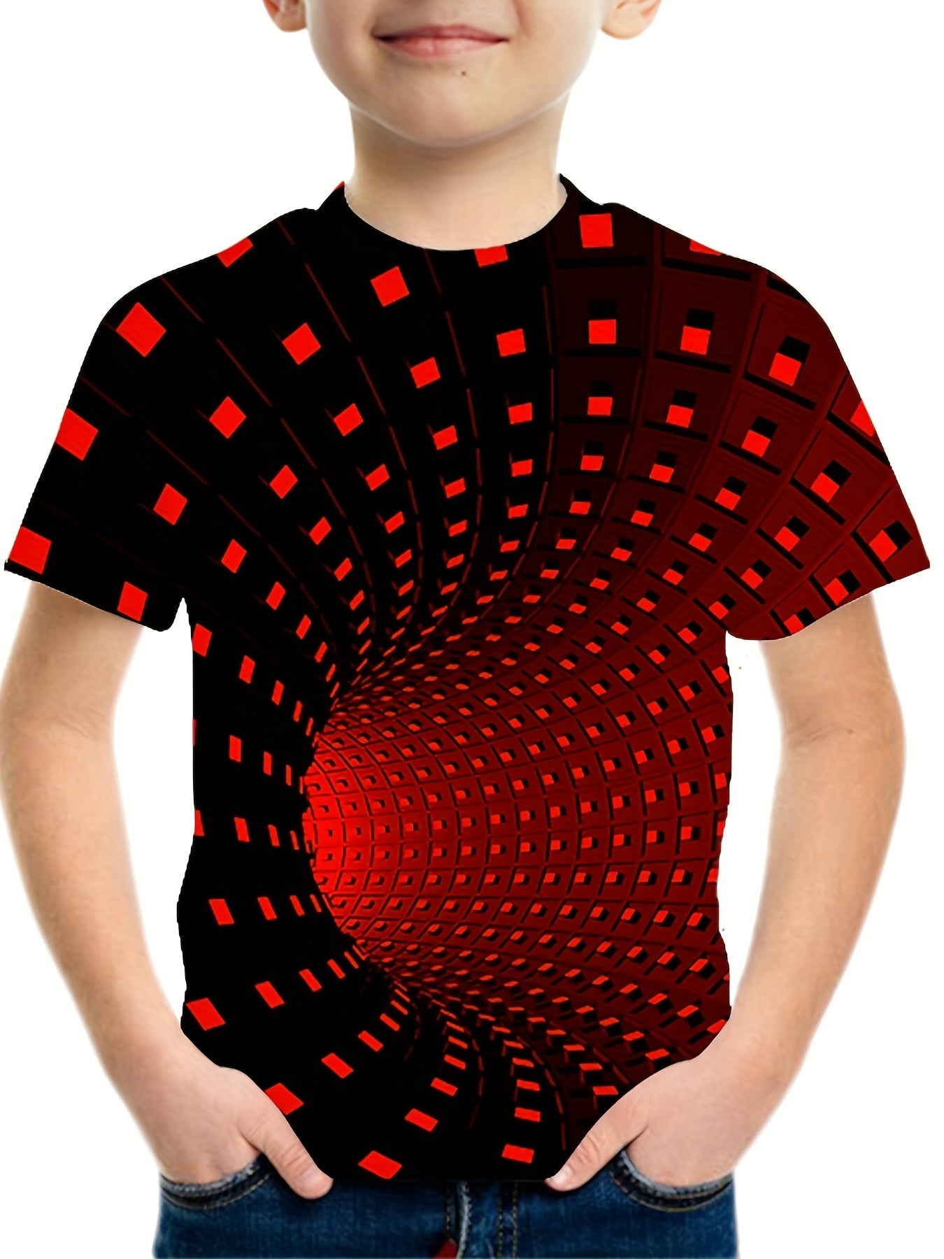 Boys 3D Print T Shirt - Comfortable Short Sleeve Tee for Summer Fun