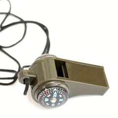 3-In-1 Emergency Whistle Compass Thermometer Outdoor Tool
