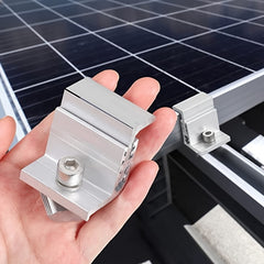 Solar Panel Mount Brackets Adjustable Aluminum Clamp Photovoltaic Accessories