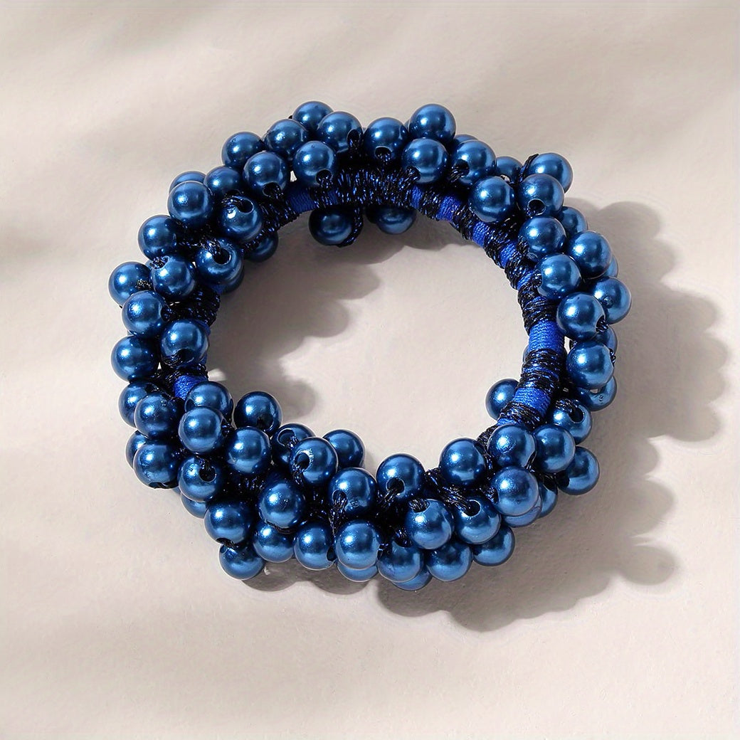 Baroque Hairband Faux Pearl Ponytail Holder