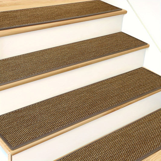 Natural Linen Non Slip Stair Treads for Wooden Steps Indoor