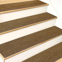Natural Linen Non Slip Stair Treads for Wooden Steps Indoor