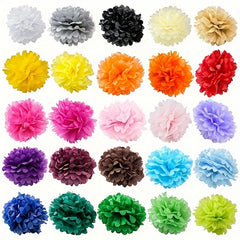 33 Colors 6pcs 10inch Paper Flower Wedding Birthday Christmas Year Paper Pompom