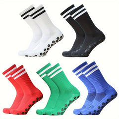 Men's Soccer Socks Non-slip Thickened Grip Crew Socks