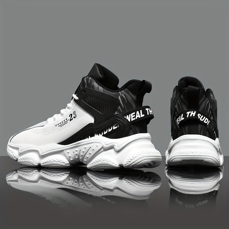 Men's High Top Basketball Shoes Non Slip Lace Up Sneakers