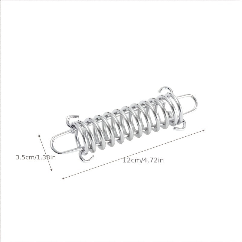 2pcs Stainless Steel Spring Wind Rope Buckle for Sunshade and Camping Gear