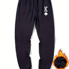 Spades King Joggers for Men - Stretch Graphic Drawstring Sweatpants