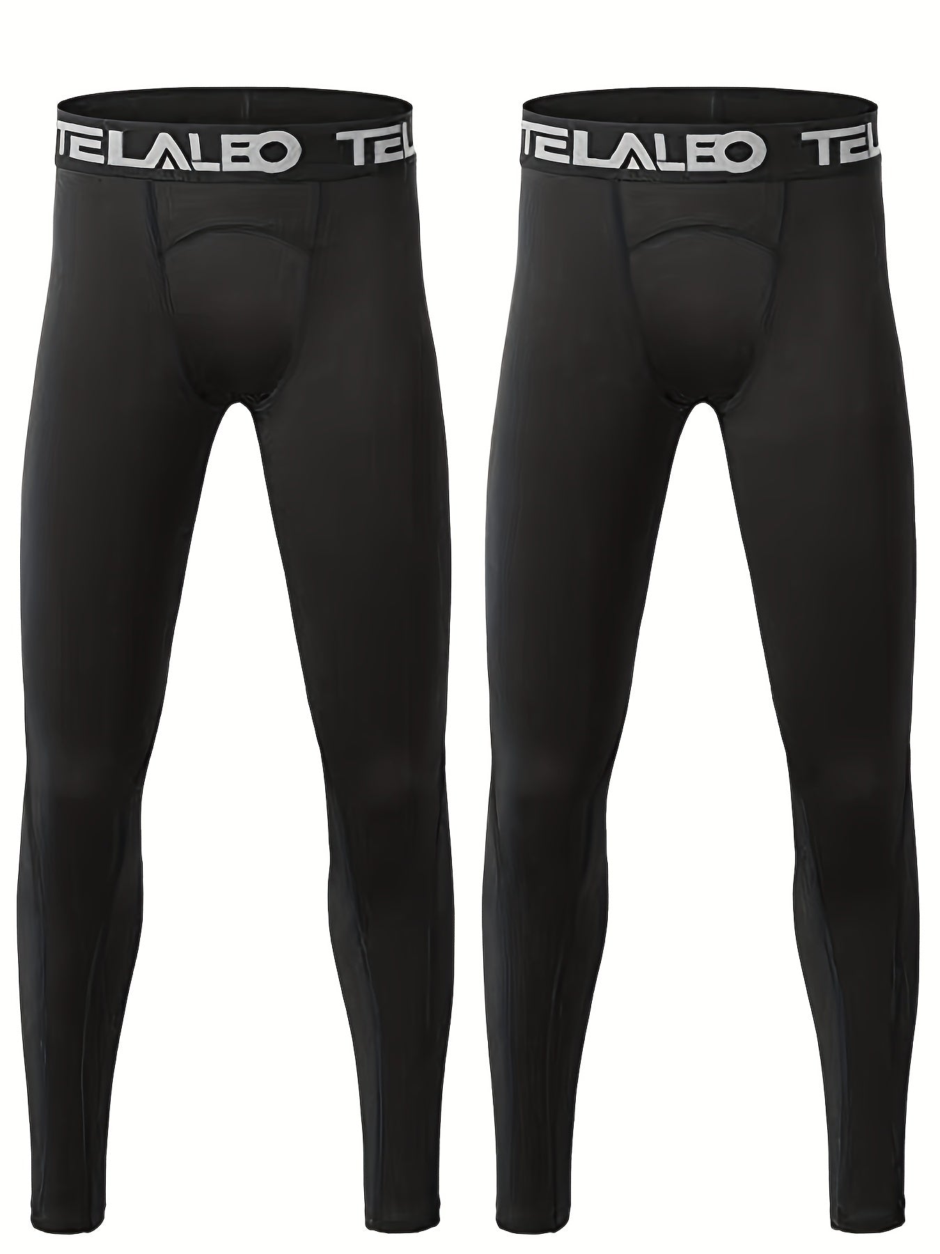 TELALEO 2PCS Youth Compression Fitness Leggings Kids Tights