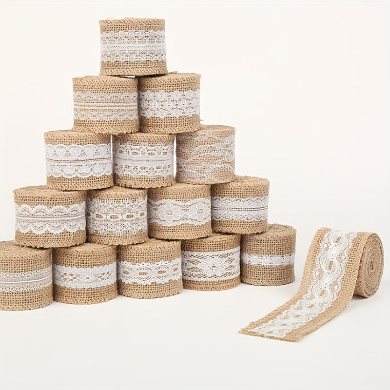 1pc Lace Fabric DIY Wedding Craft Linen Roll Decoration
