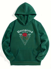 Girls' Rose Flower Hoodie Sweatshirt for Fall Spring