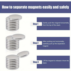 40-Piece Round Magnet Sheet Set 10mm x 2mm