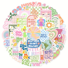 50pcs Literary Series Graffiti Stickers for Laptop Water Cup Decoration