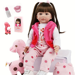 22 inch Reborn Doll with Brown Eyes and Movable Limbs