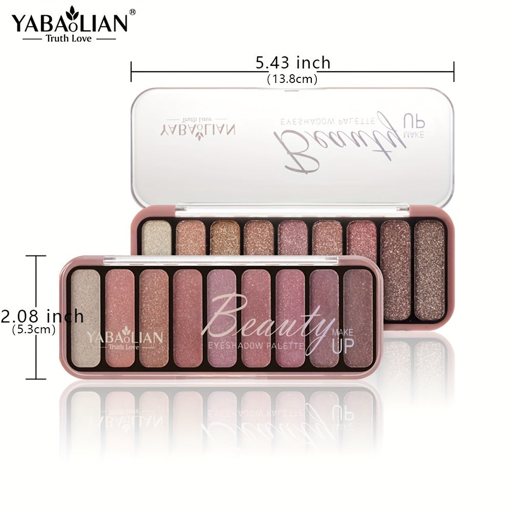 Pearly & Glitter Eyeshadow Palette for Brightening Eyes