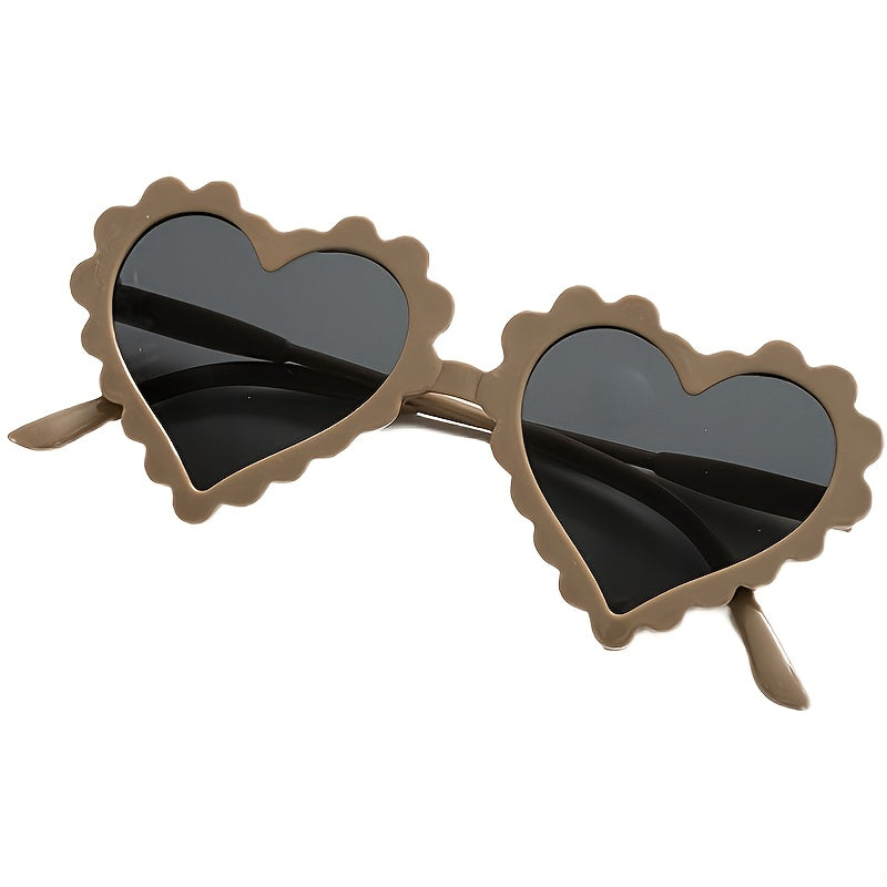 Kids Heart Shaped Sunglasses - Vintage Style