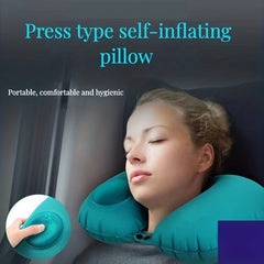 Inflatable U-Shaped Car Neck Pillow for Travel and Office Use