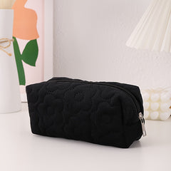 Flower Pattern Pencil Case Cosmetic Storage Bag Multifunctional Bag