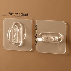 5pcs Wall Storage Hook Shampoo Shower Gel Shelf Self Adhesive Bathroom Holder