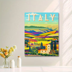 8pcs Scenic Towns Under Buildings 40 64x50 Frameless DIY Acrylic Painting Kit