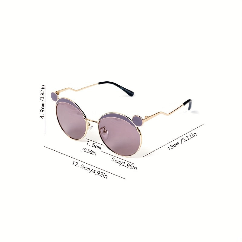 Y2K Round Ears Sunglasses Sun Protection Decorative Accessories