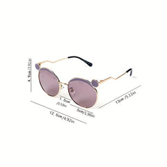 Y2K Round Ears Sunglasses Sun Protection Decorative Accessories