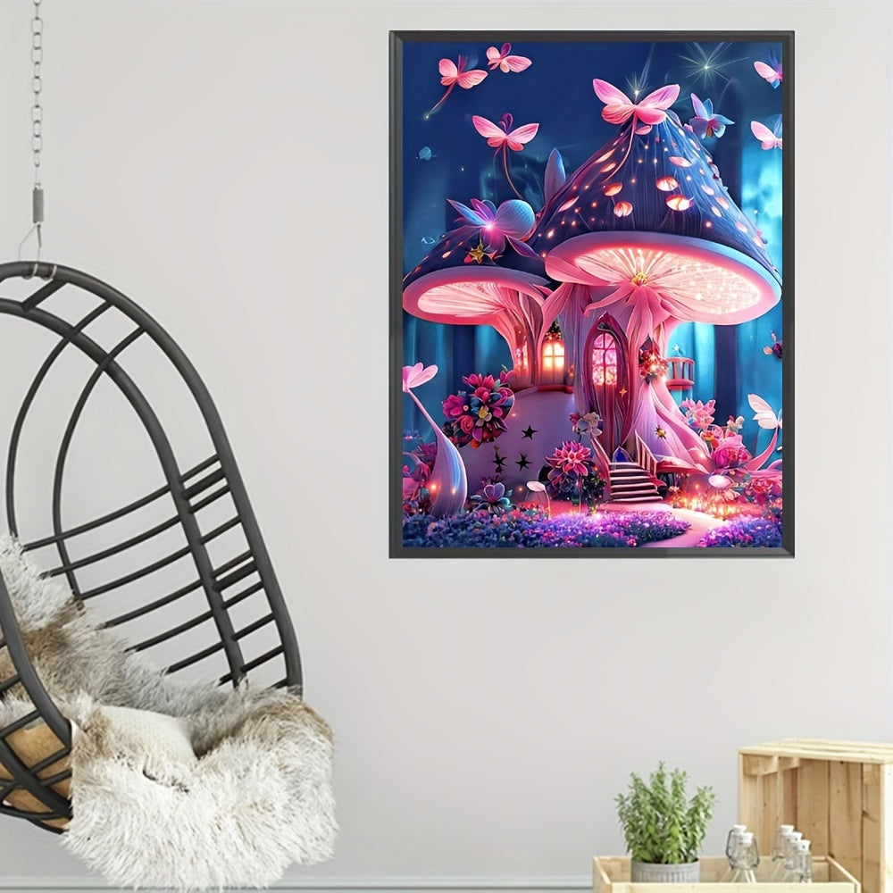 Fairy Mushroom House Canvas Painting Poster Prints Home Wall Decoration