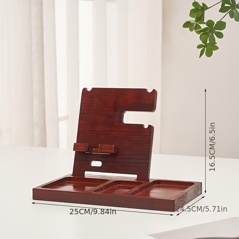 Wooden Cell Phone Holder Desktop Painted