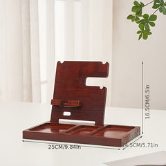 Wooden Cell Phone Holder Desktop Painted