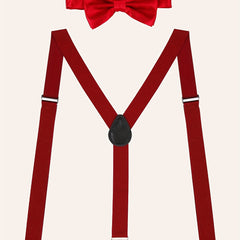Men's Suspenders & Bow Tie Set For Wedding Party