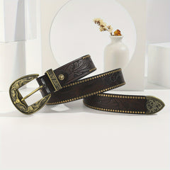 Men's Casual Bull Head Pattern Buckle Belt Decorative Accessories