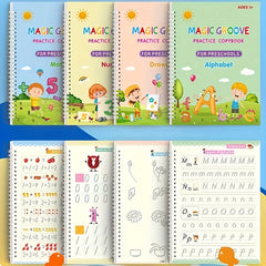 Children's Educational Set: 4 Books, 1 Pen, 6 Refills, Holder