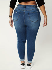 Ripped High Rise Skinny Jeans