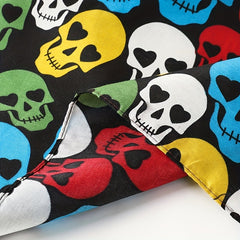 Colorful Skull Print Men's Square Scarf